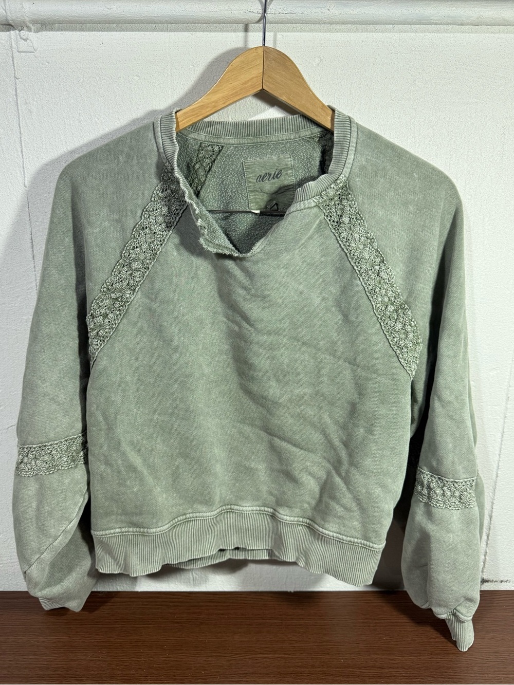 Aerie Oversized Crop Crew Neck Small